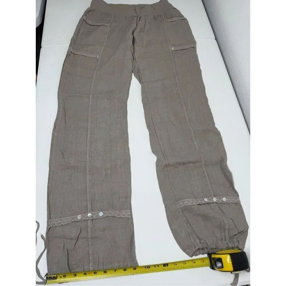 Driver Women’s Bohemian Linen Pants Joggers Size XXL EU/ XL US Lace Trim *Notes - Picture 11 of 16